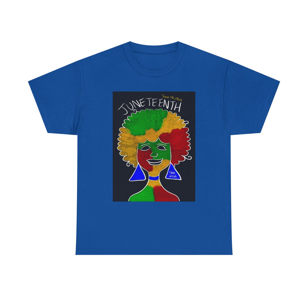 Juneteenth Afro Pride Unisex T-Shirt — Colorful Afro Woman Design