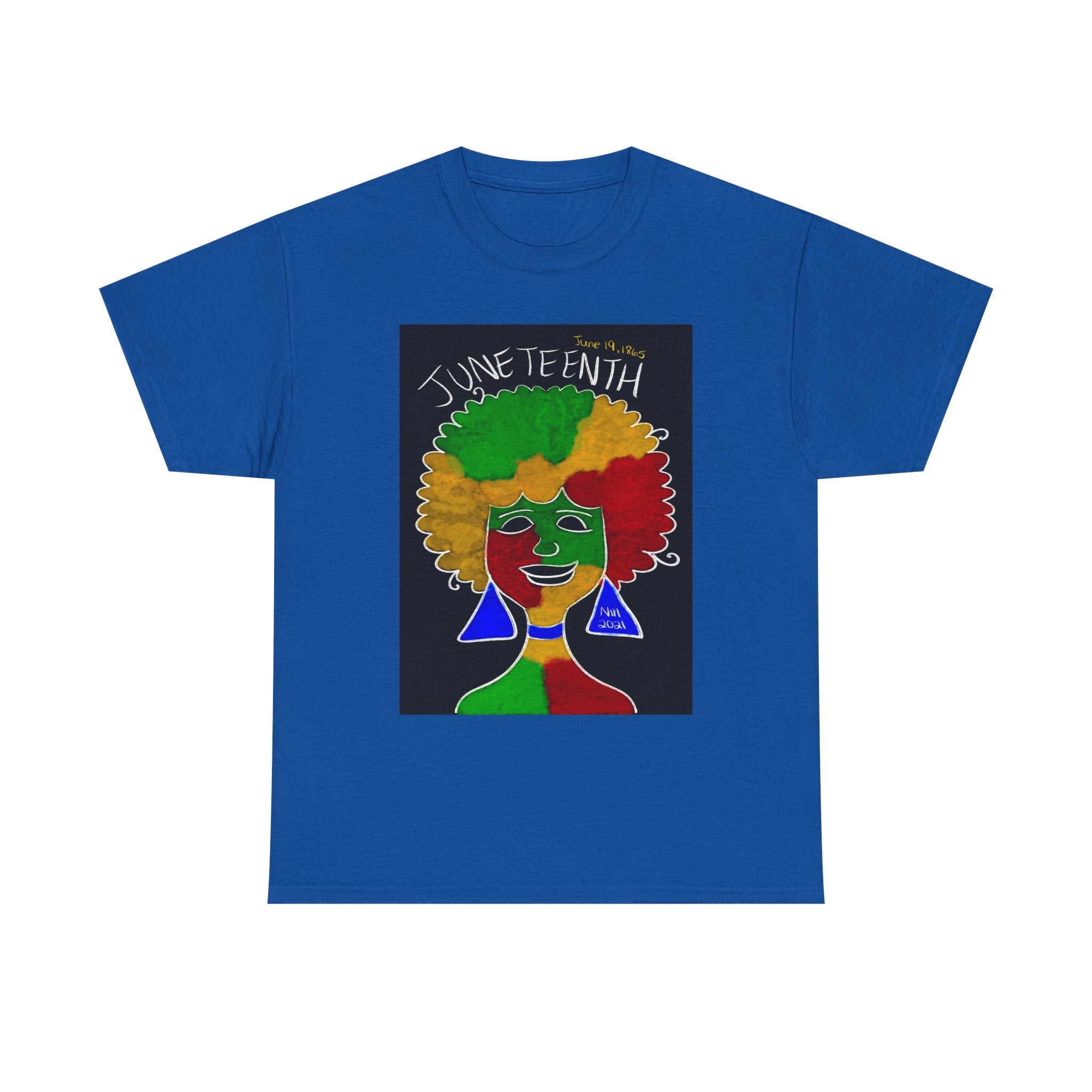 Juneteenth Afro Pride Unisex T-Shirt — Colorful Afro Woman Design