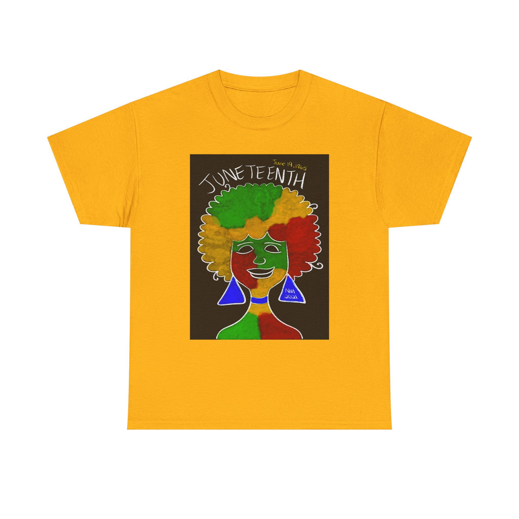 Juneteenth Afro Pride Unisex T-Shirt — Colorful Afro Woman Design