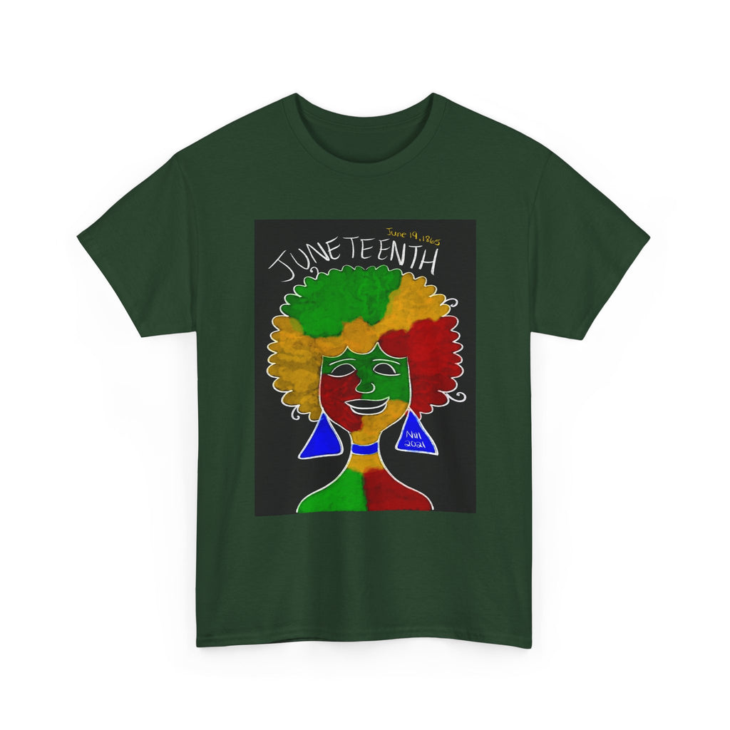 Juneteenth Afro Pride Unisex T-Shirt — Colorful Afro Woman Design