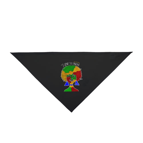 Juneteenth Afro Pride Pet Bandana - Black Decorative Dog & Cat Scarf