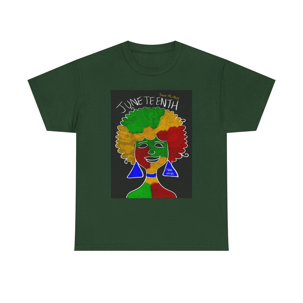 Juneteenth Afro Pride Unisex T-Shirt — Colorful Afro Woman Design