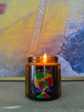 Juneteenth Afro Pride Scented Soy Candle — Amber Jar