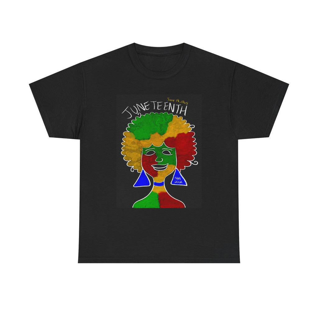 Juneteenth Afro Pride Unisex T-Shirt — Colorful Afro Woman Design
