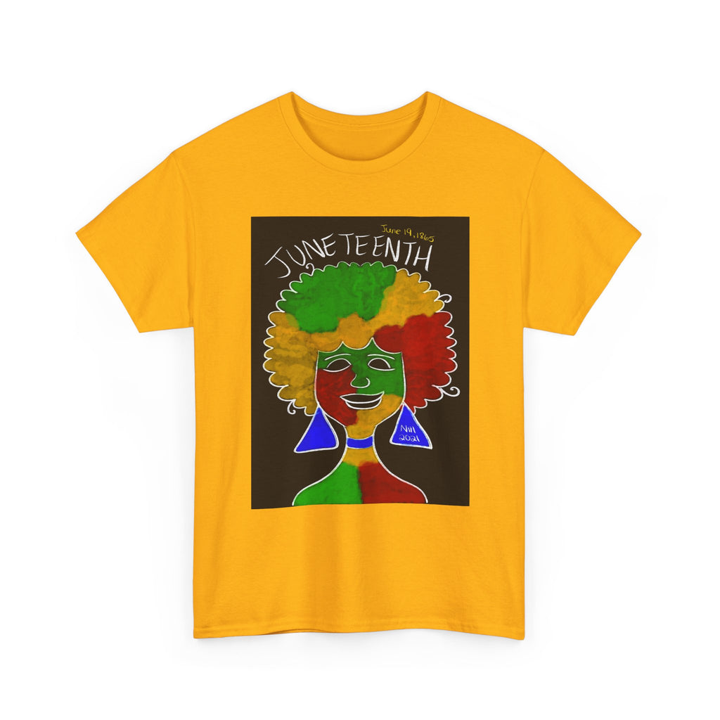 Juneteenth Afro Pride Unisex T-Shirt — Colorful Afro Woman Design