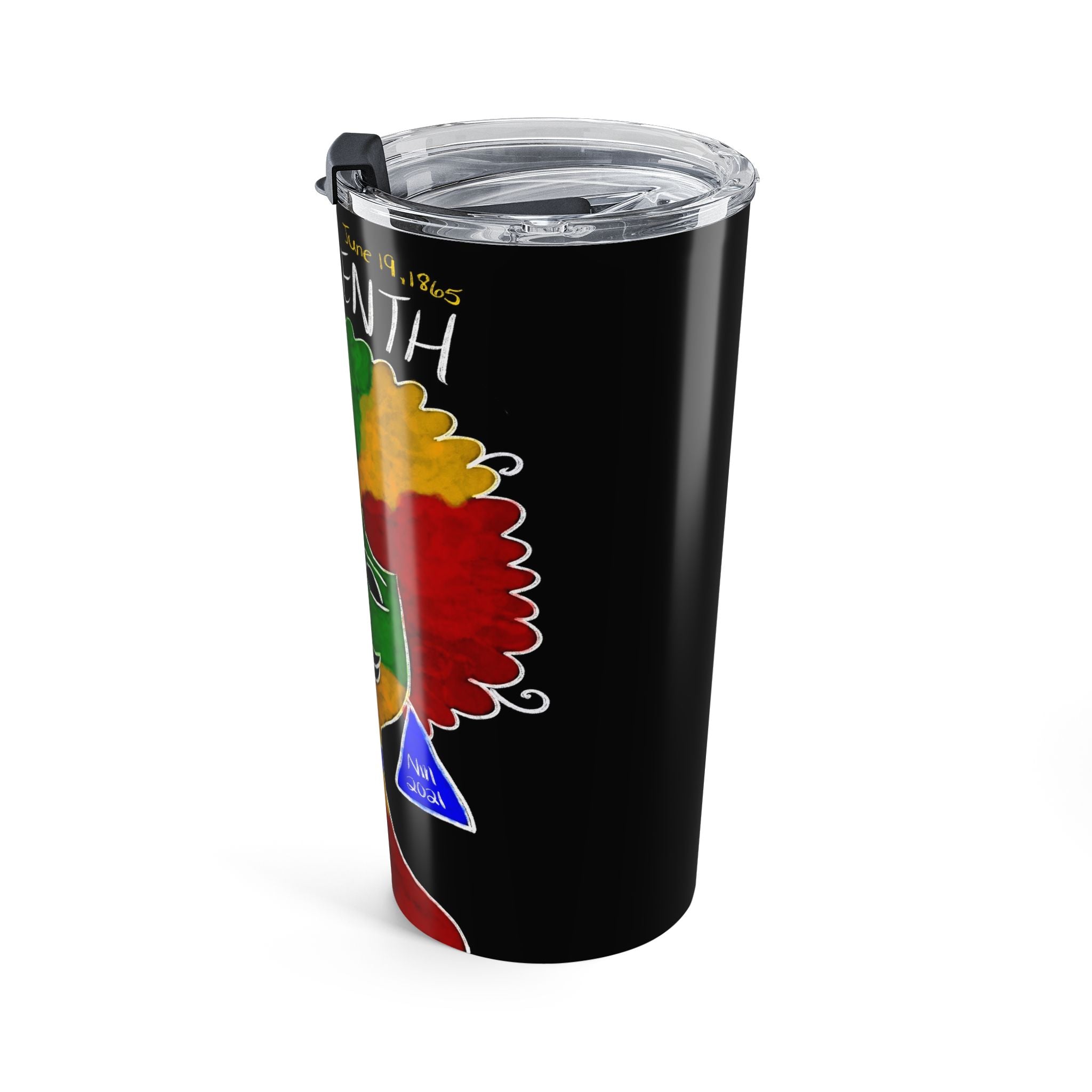 Juneteenth Afro Pride 20oz Tumbler — Colorful Black History Travel Mug